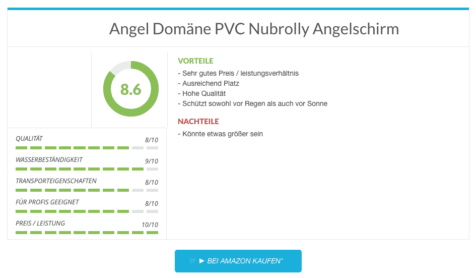 Angel Domäne PVC Nubrolly Angelschirm