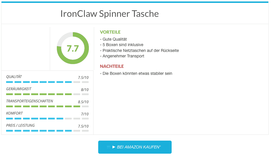IronClaw Spinner Angeltasche