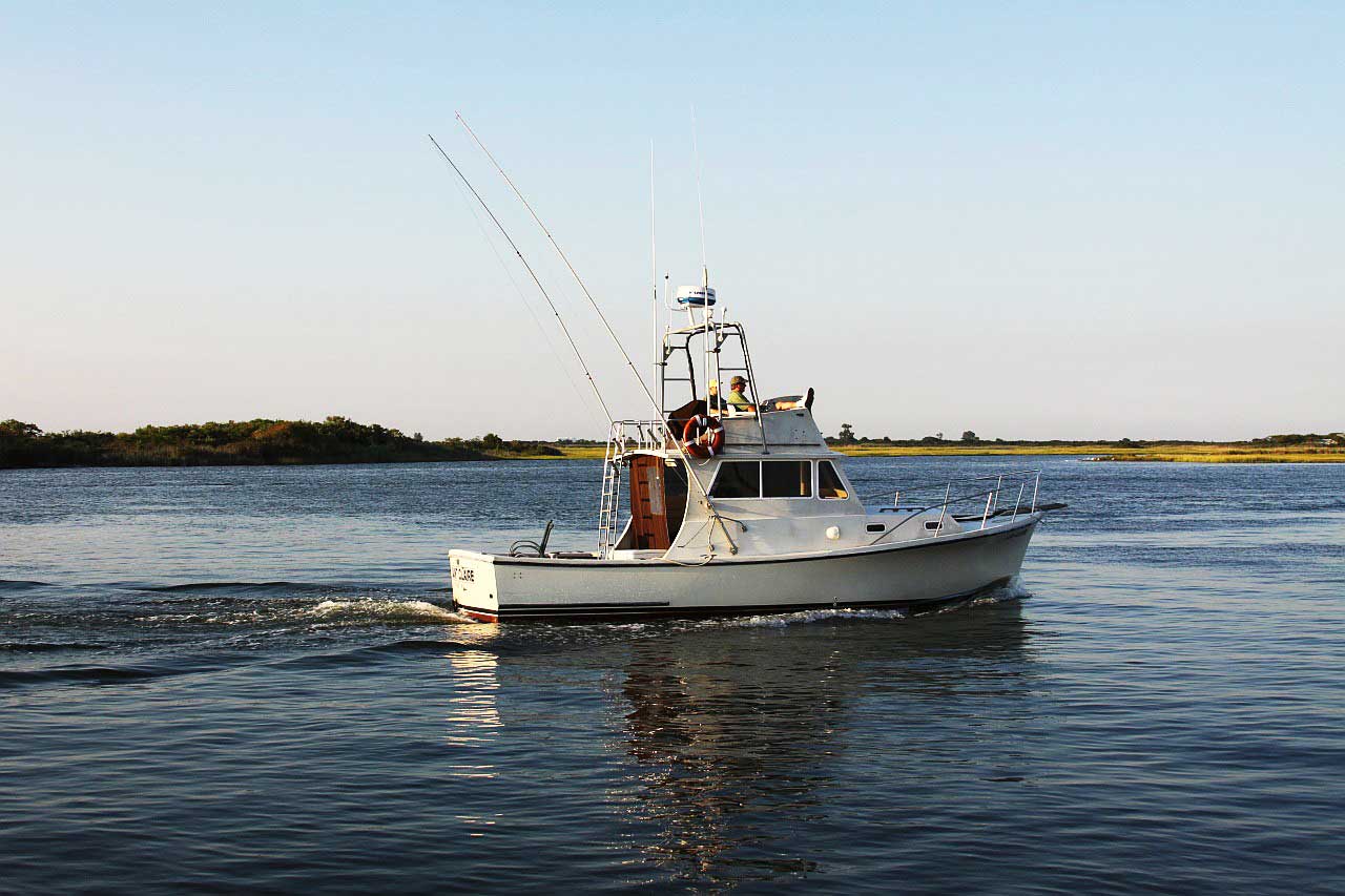 Beispiel von einem Angelboot zum Barsch angeln